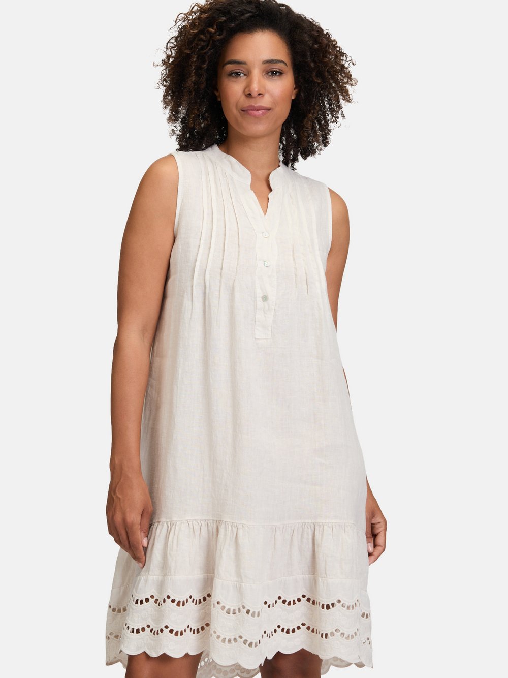 Cartoon Casual-Kleid Damen Leinen