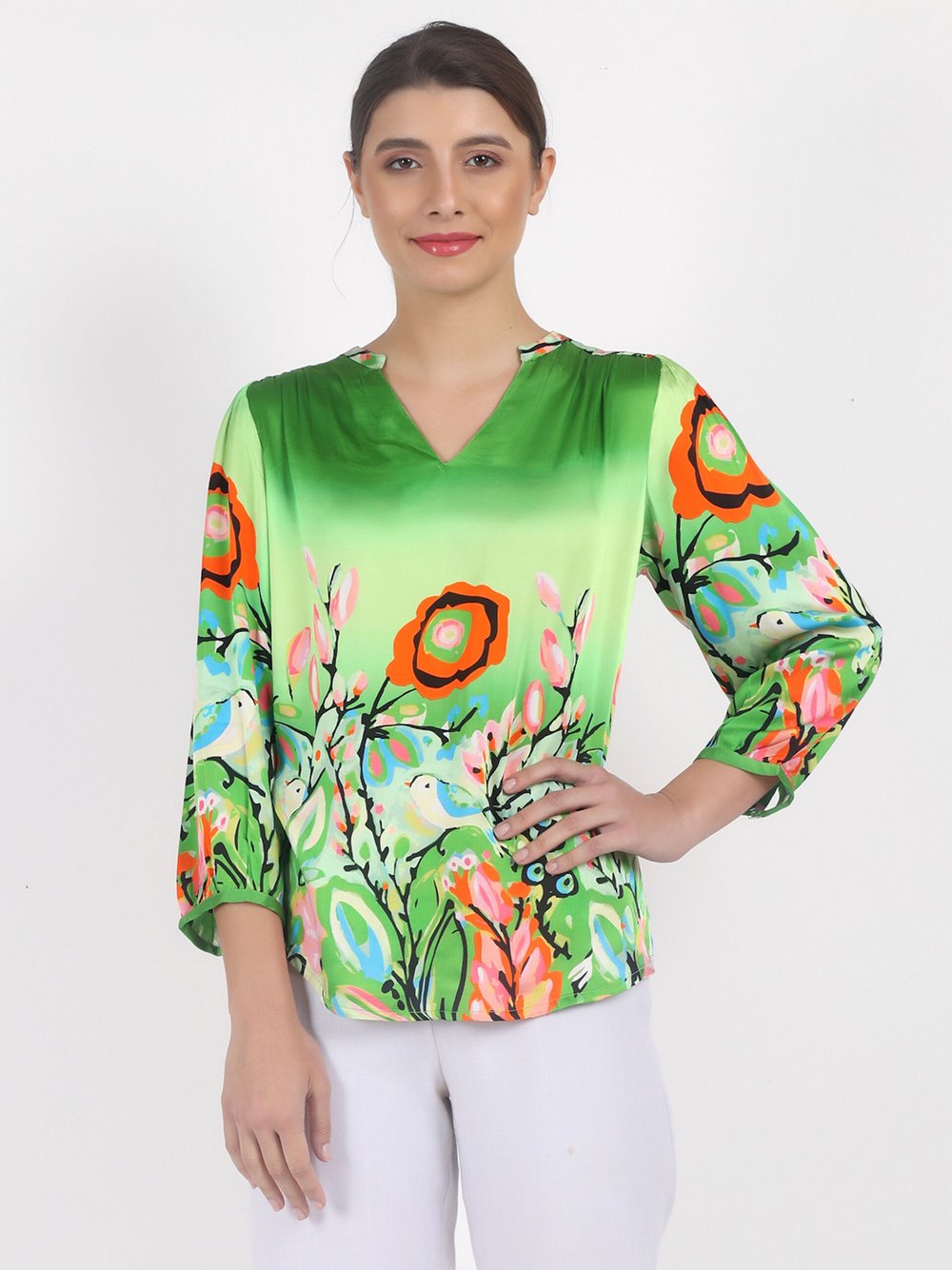 Vicci Germany Tunikabluse Damen Viskose gemustert