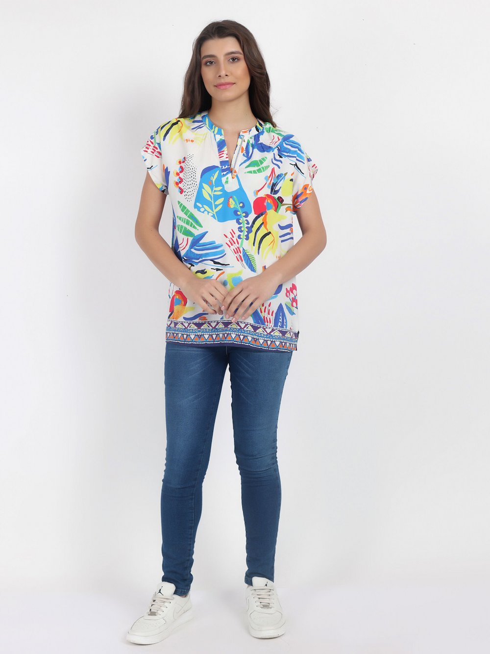 Vicci Germany Blusentop Damen Viskose bedruckt