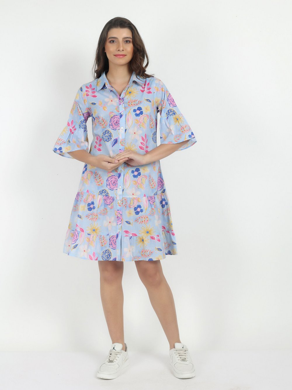 Vicci Germany Sommerkleid Damen Baumwolle gemustert