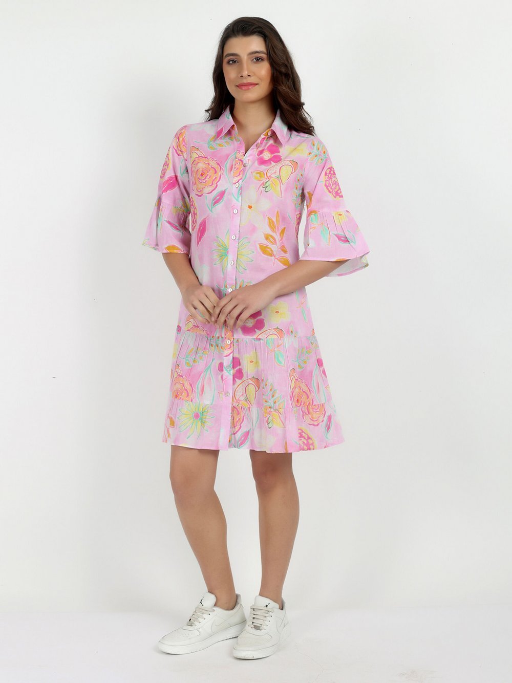 Vicci Germany Sommerkleid Damen Baumwolle gemustert