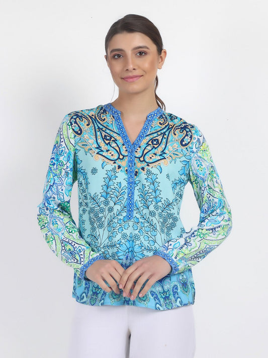 Vicci Germany Tunikabluse Damen Viskose gemustert