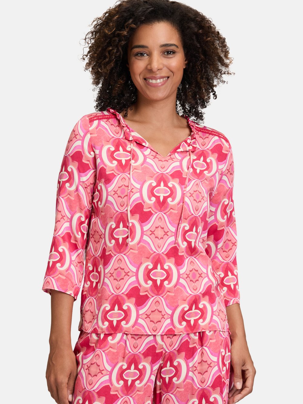 Cartoon Casual-Bluse Damen Viskose gemustert