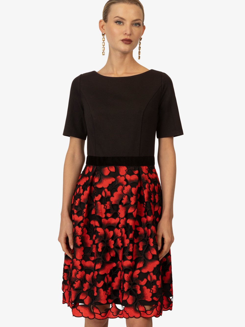 Kraimod Cocktailkleid Damen Viskose gemustert