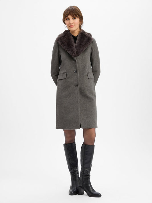 Lauren Ralph Lauren Wollmantel mit Cashmere-Anteil Damen Wolle meliert