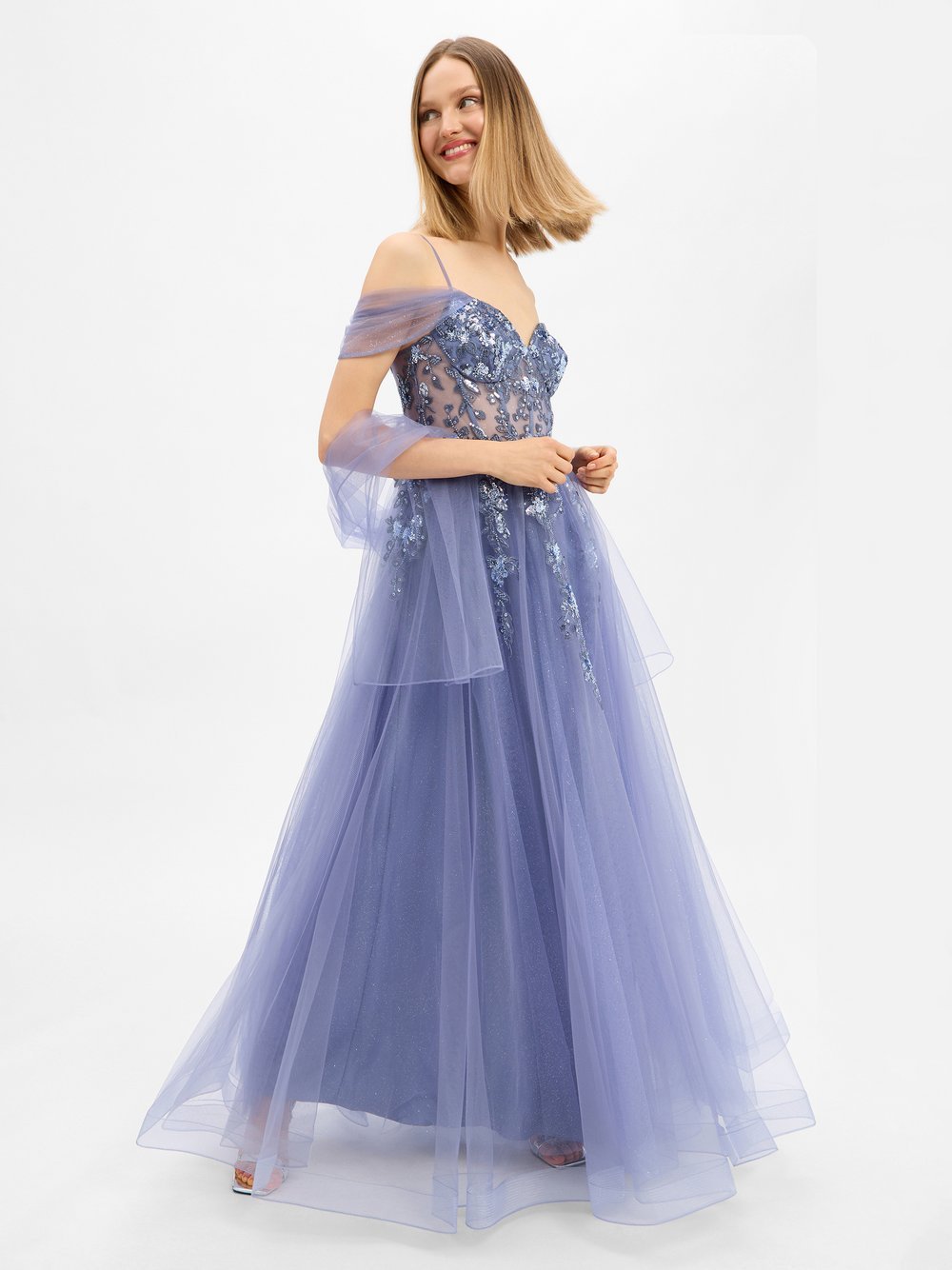 Unique Abendkleid Damen Mesh