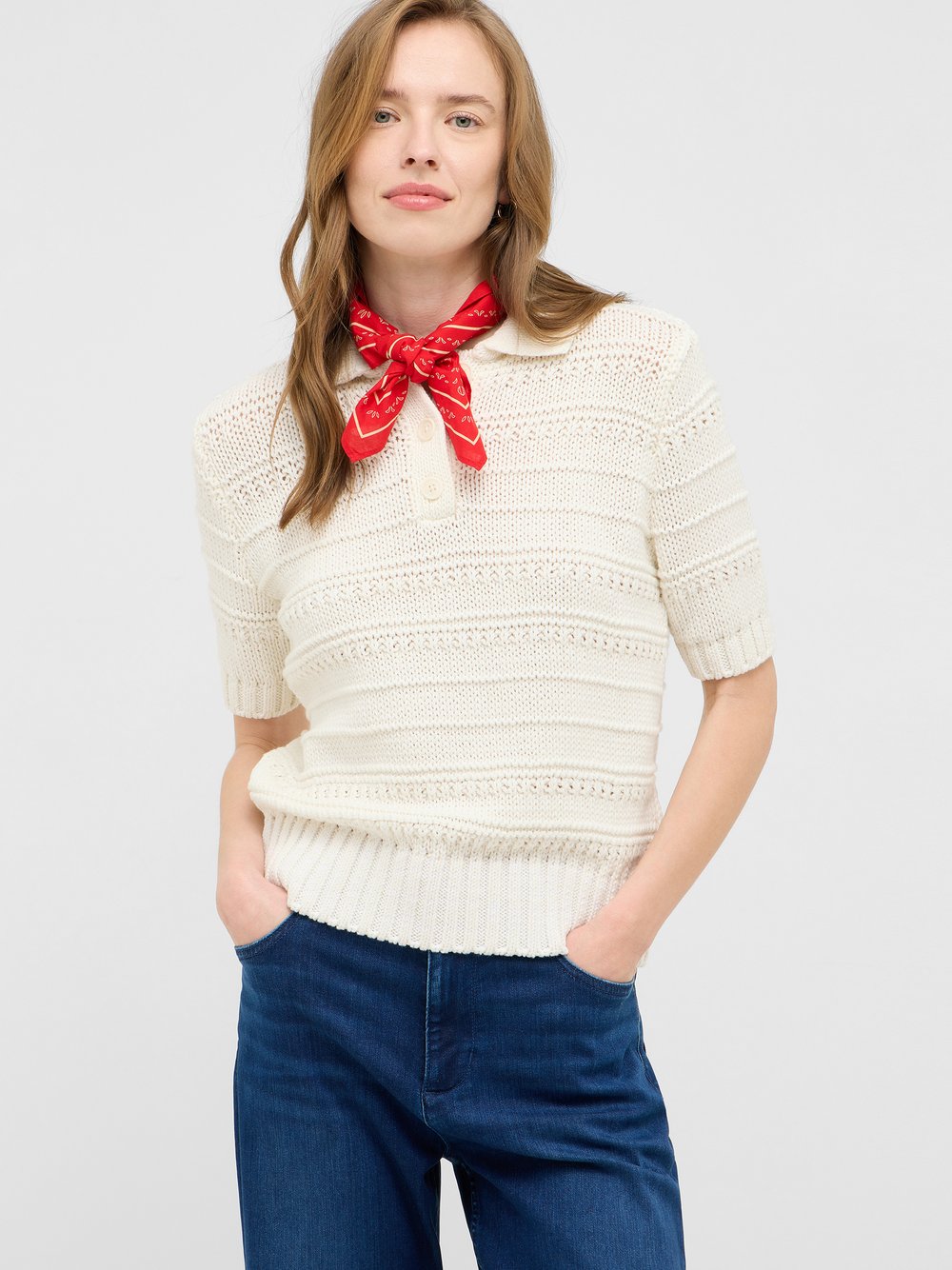 Mustang Strickpullover Damen Baumwolle