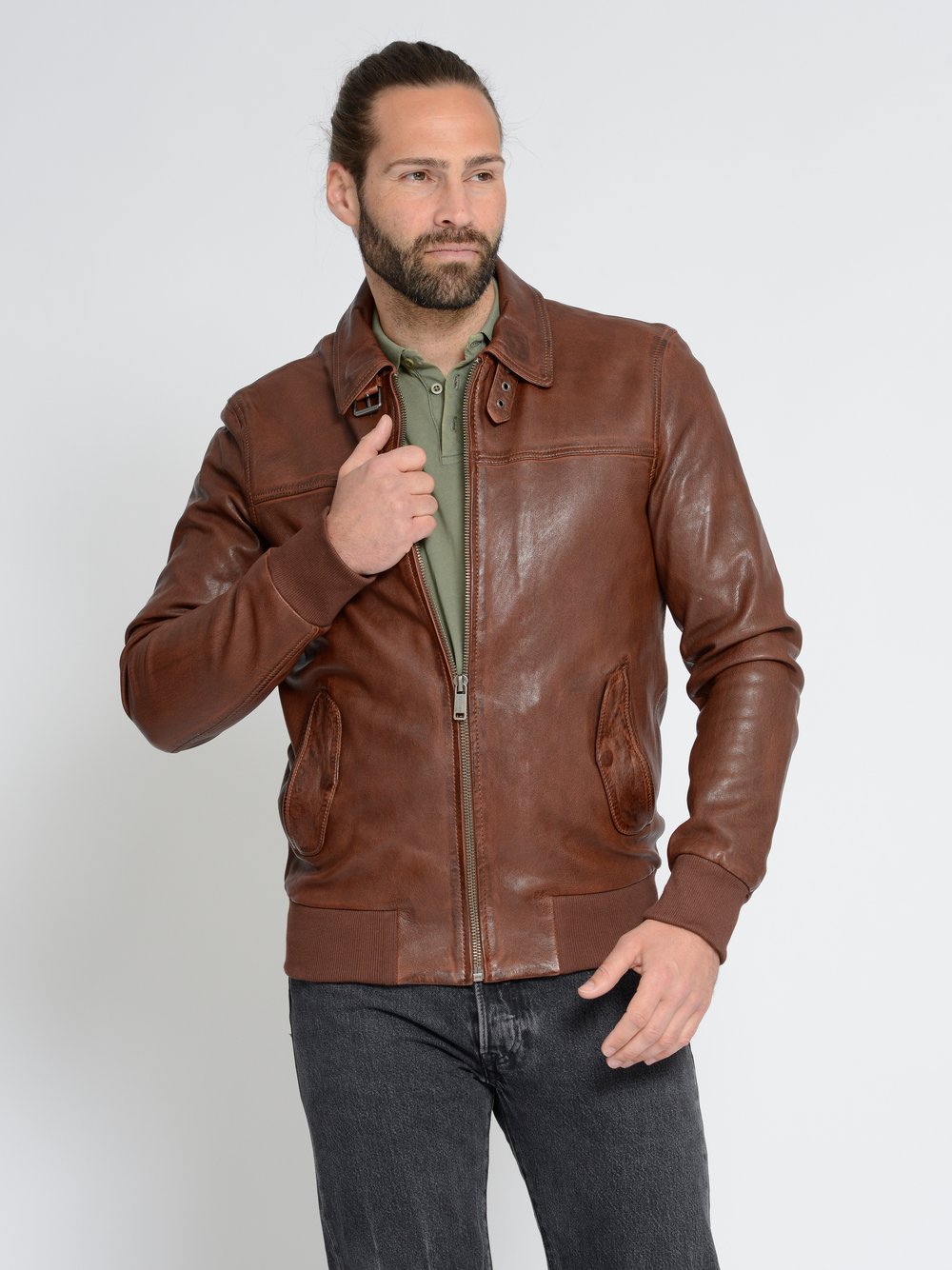 Mustang Lederblouson Herren
