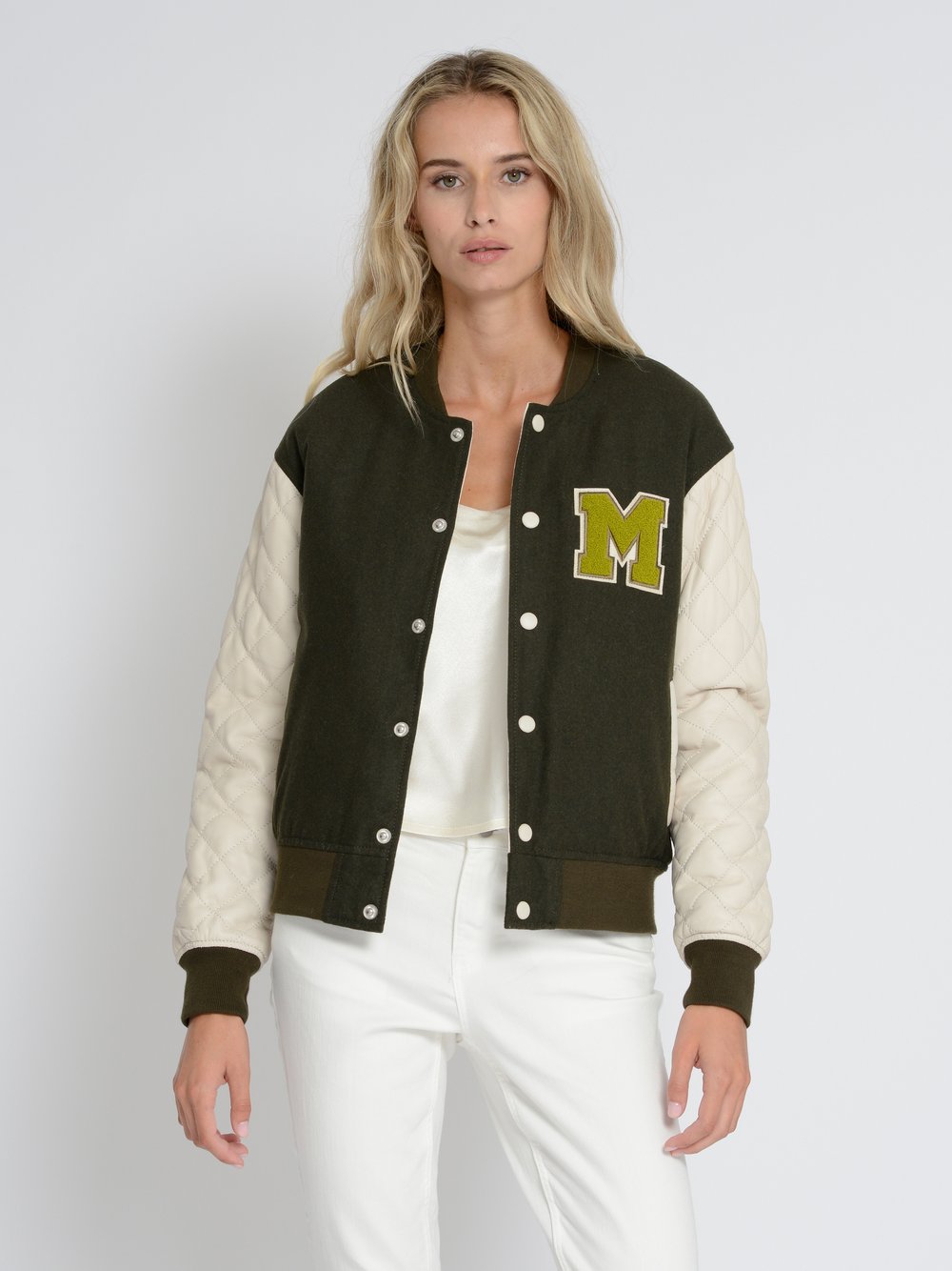 Mustang Lederblouson Damen bedruckt