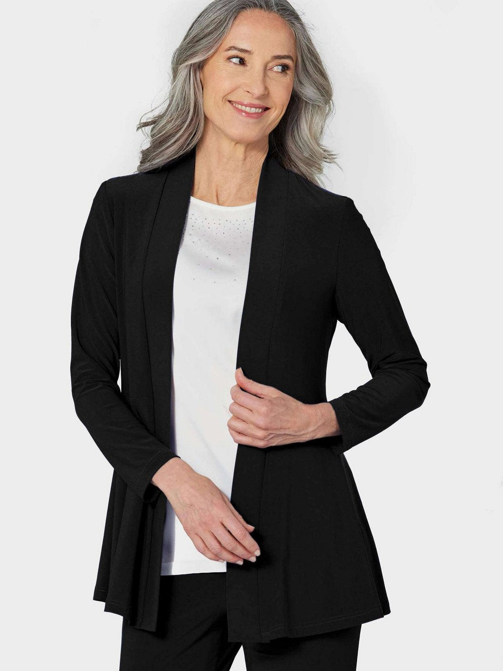 Goldner Jersey-Longjacke Damen