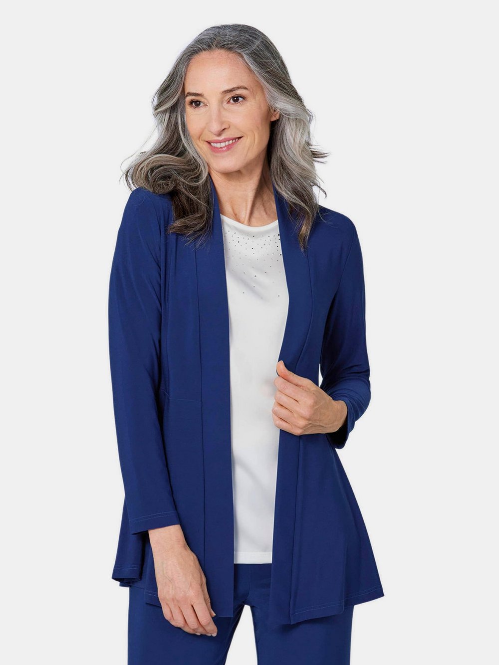 Goldner Jersey-Longjacke Damen