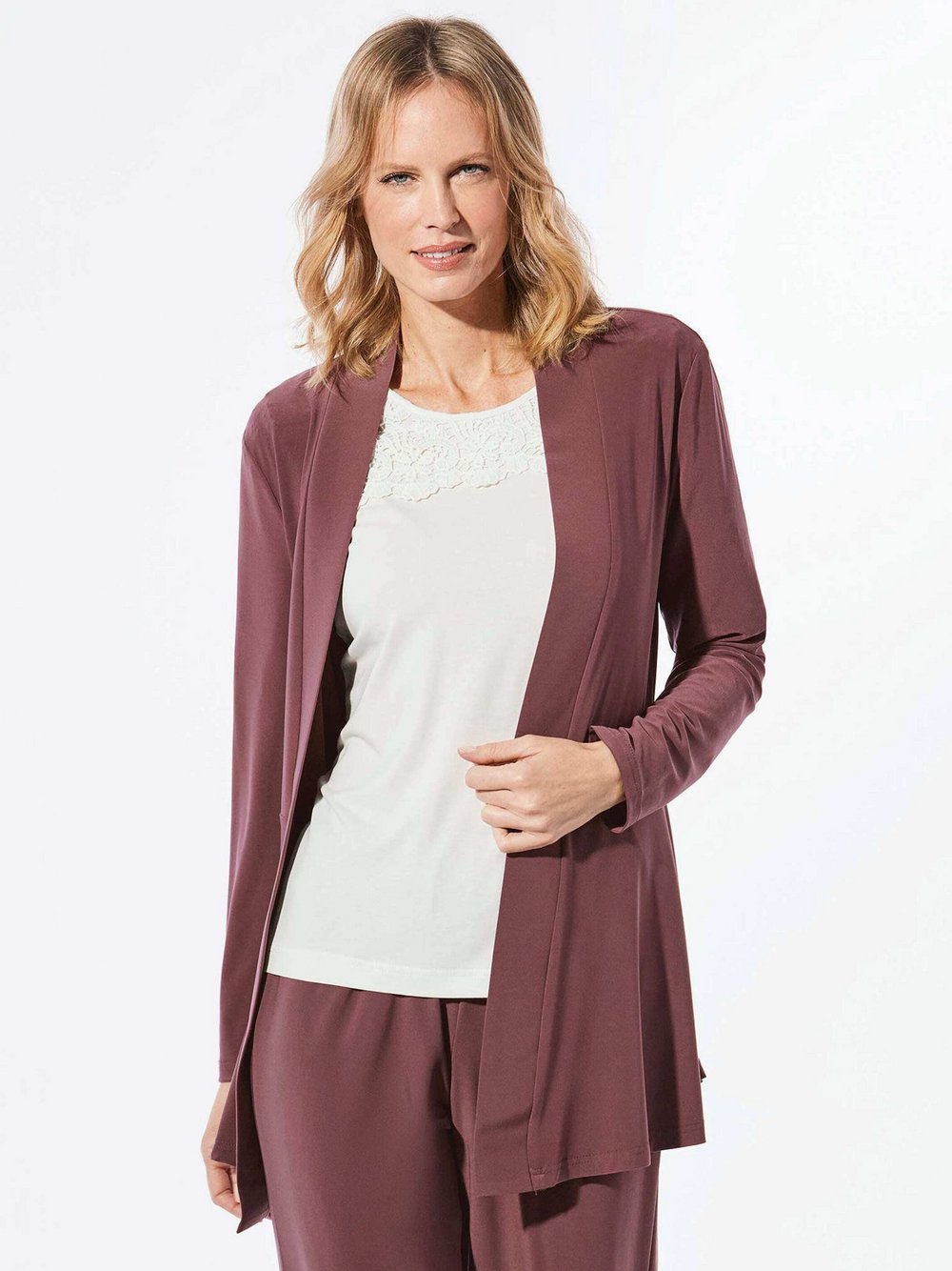 Goldner Jersey-Longjacke Damen