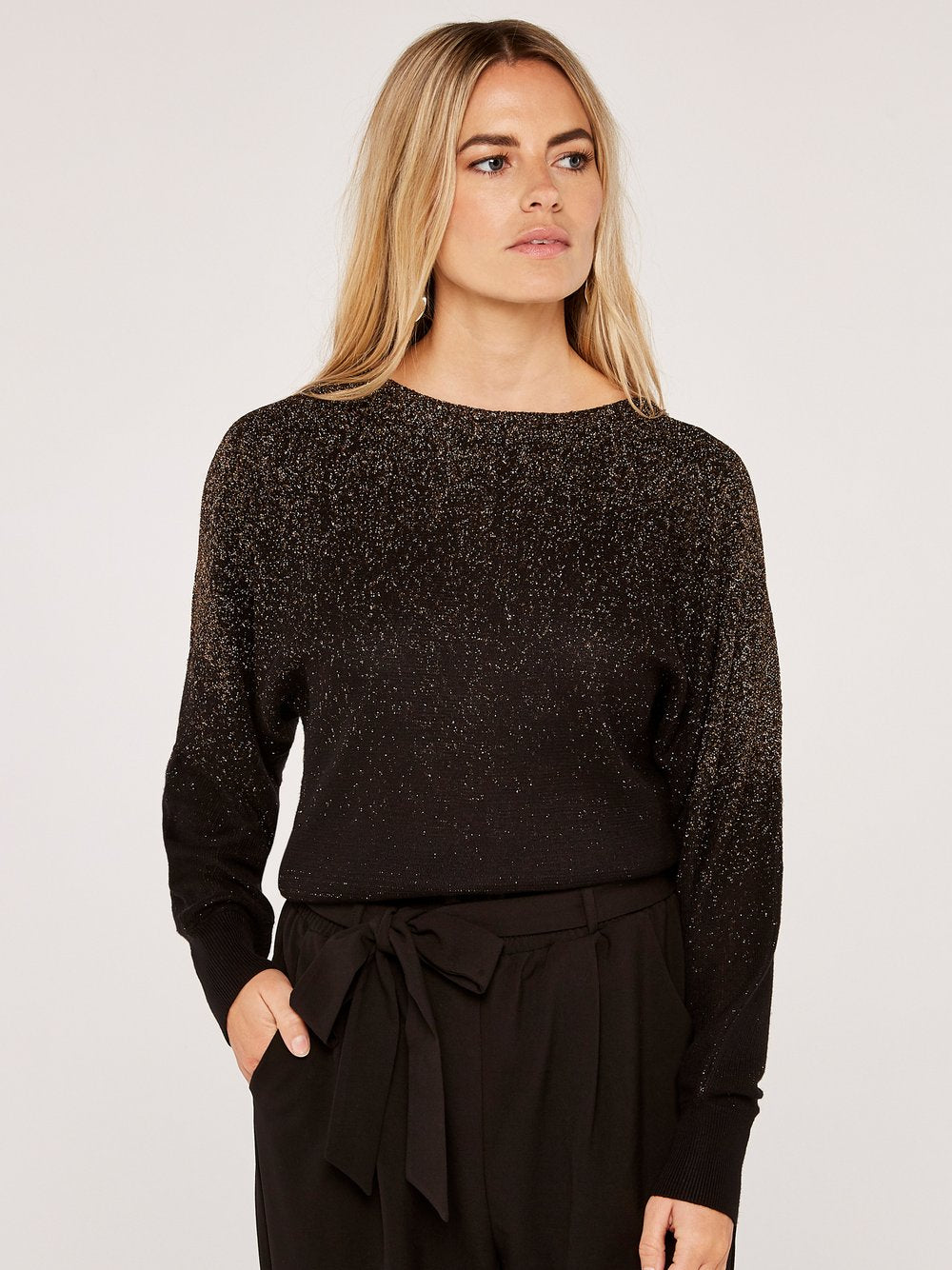 Apricot Pullover Damen Viskose strukturiert