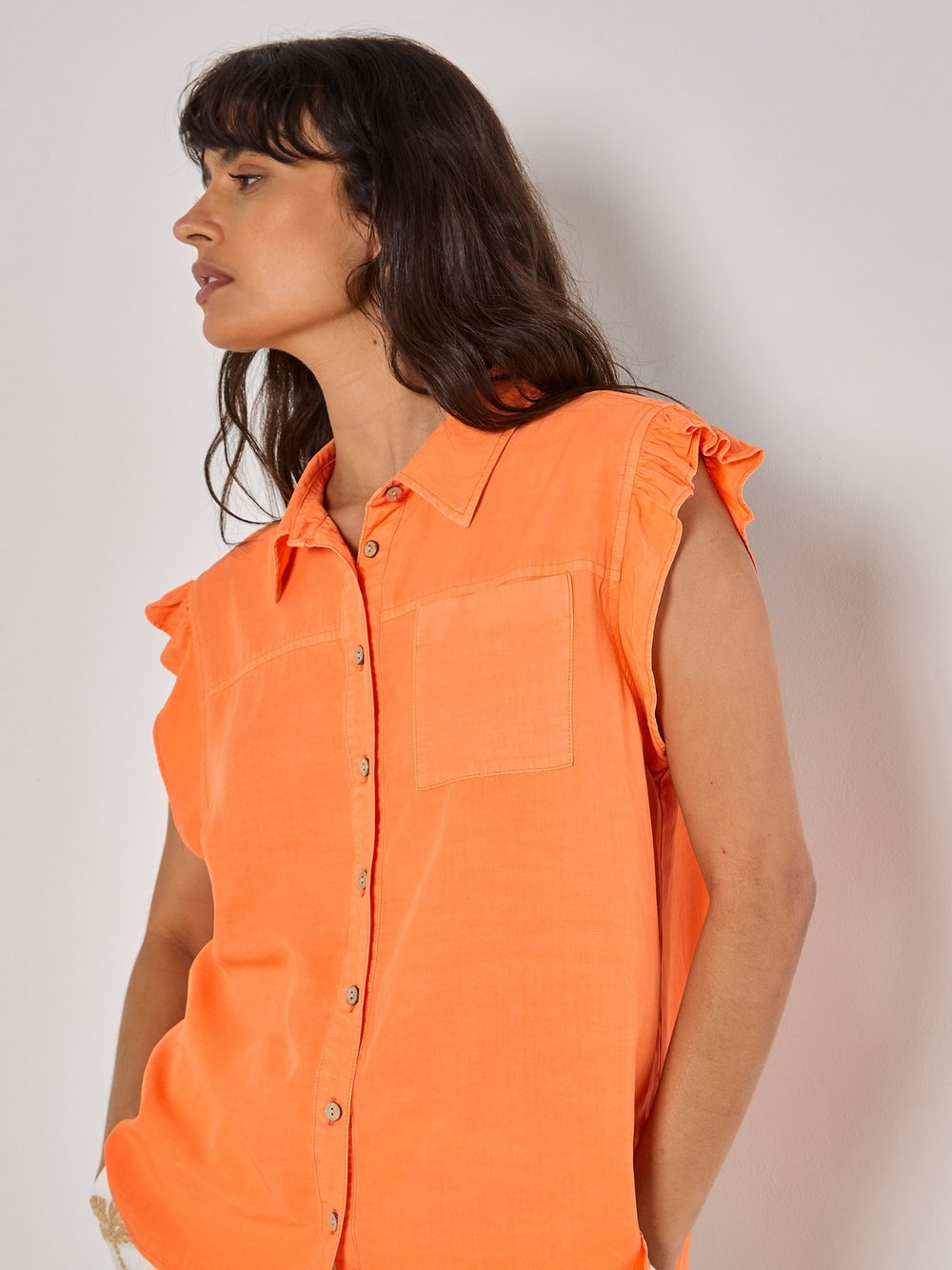 Apricot Bluse Damen Lyocell