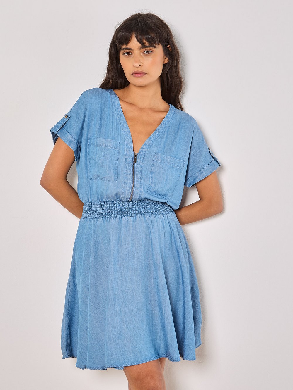 Apricot Minikleid Damen Lyocell