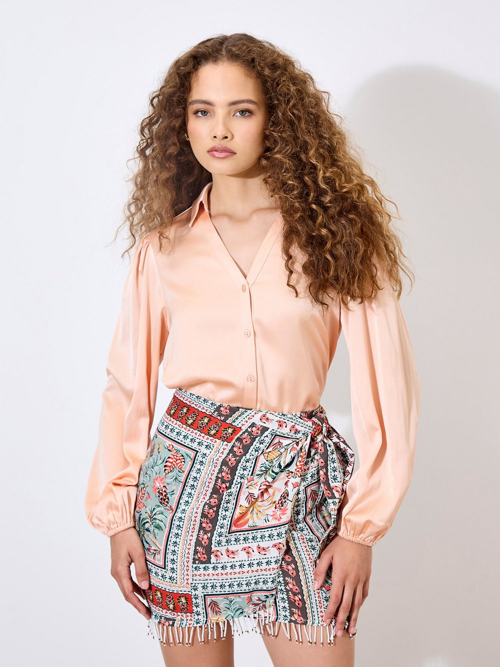 Apricot Rock Damen Viskose bedruckt