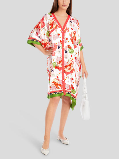 Marc Cain Kleid Damen Viskose gemustert