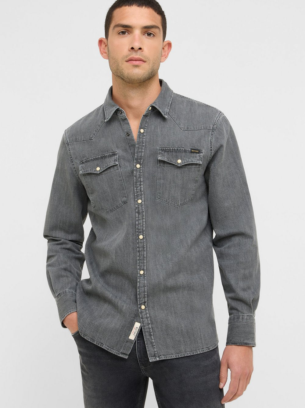 Mustang Hemd Herren Regular Fit Baumwolle