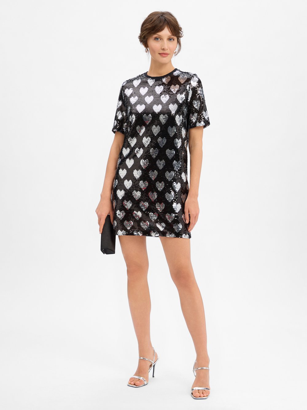 Noisy May Paillettenkleid Damen gemustert