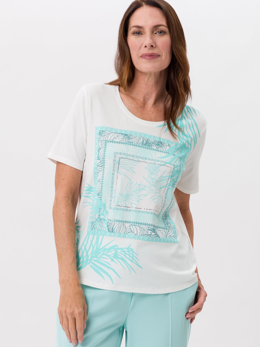 Frank Walder Shirt Damen Modal bedruckt