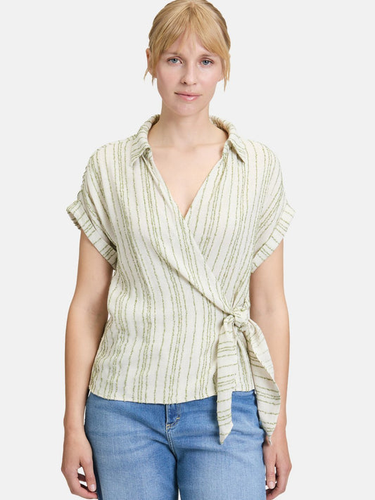 Cartoon Streifenbluse Damen Viskose gestreift