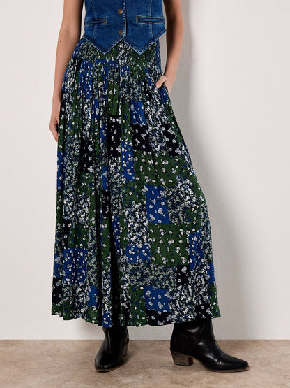 Apricot Hose Damen Viskose gemustert