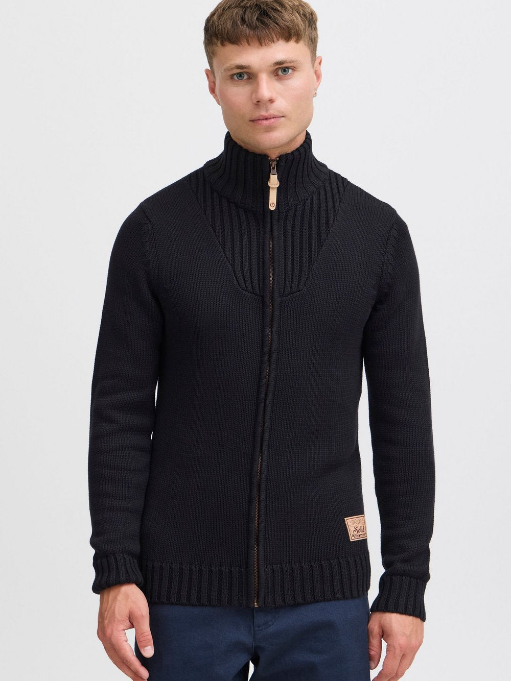 Solid Strickjacke Herren Baumwolle
