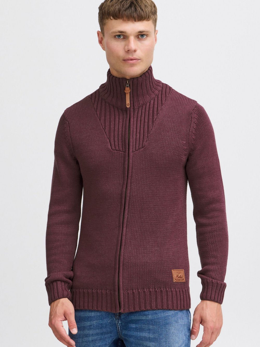 Solid Strickjacke Herren Baumwolle