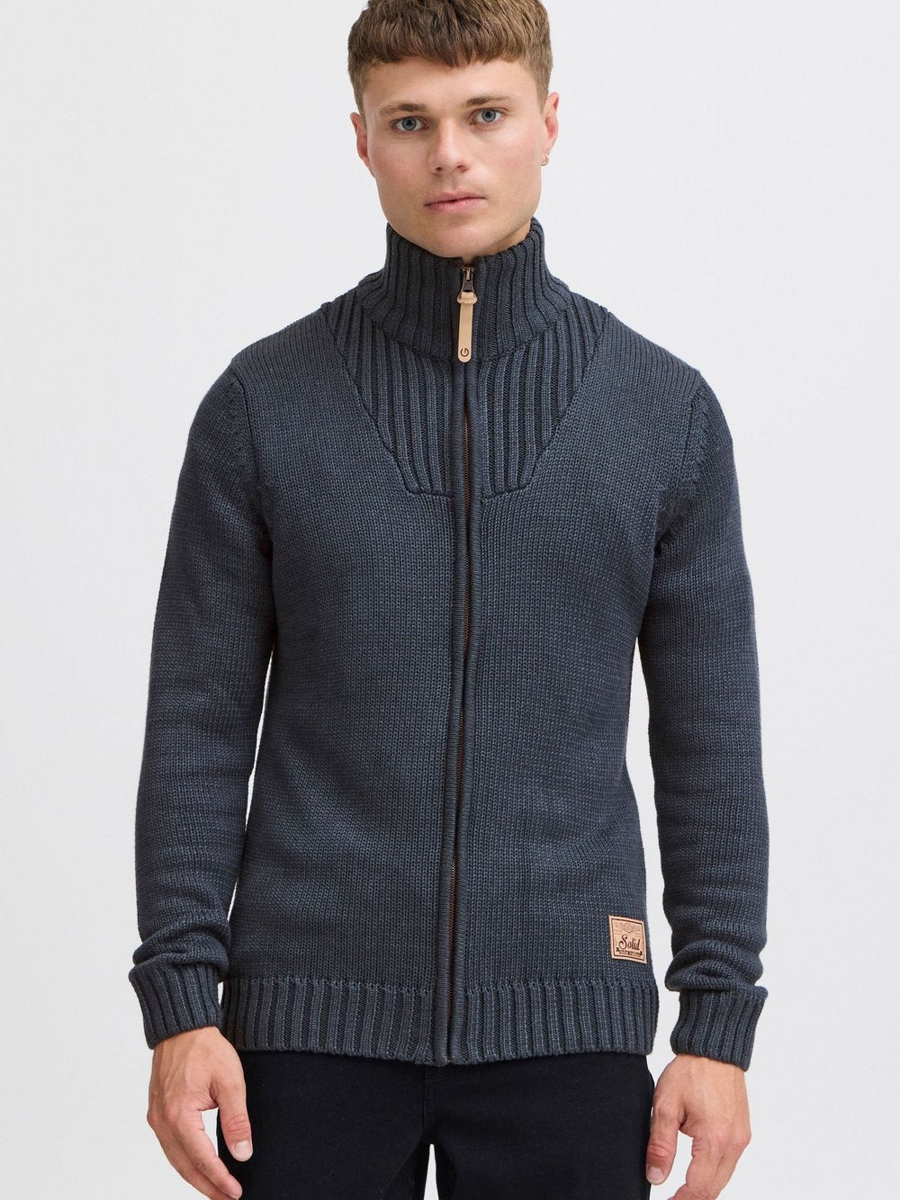 Solid Strickjacke Herren Baumwolle