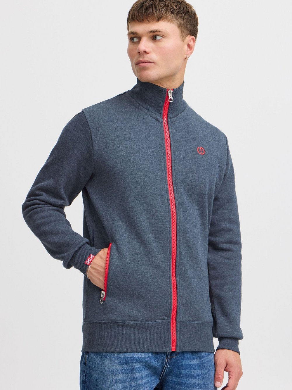 Solid Sweatjacke Herren Baumwolle