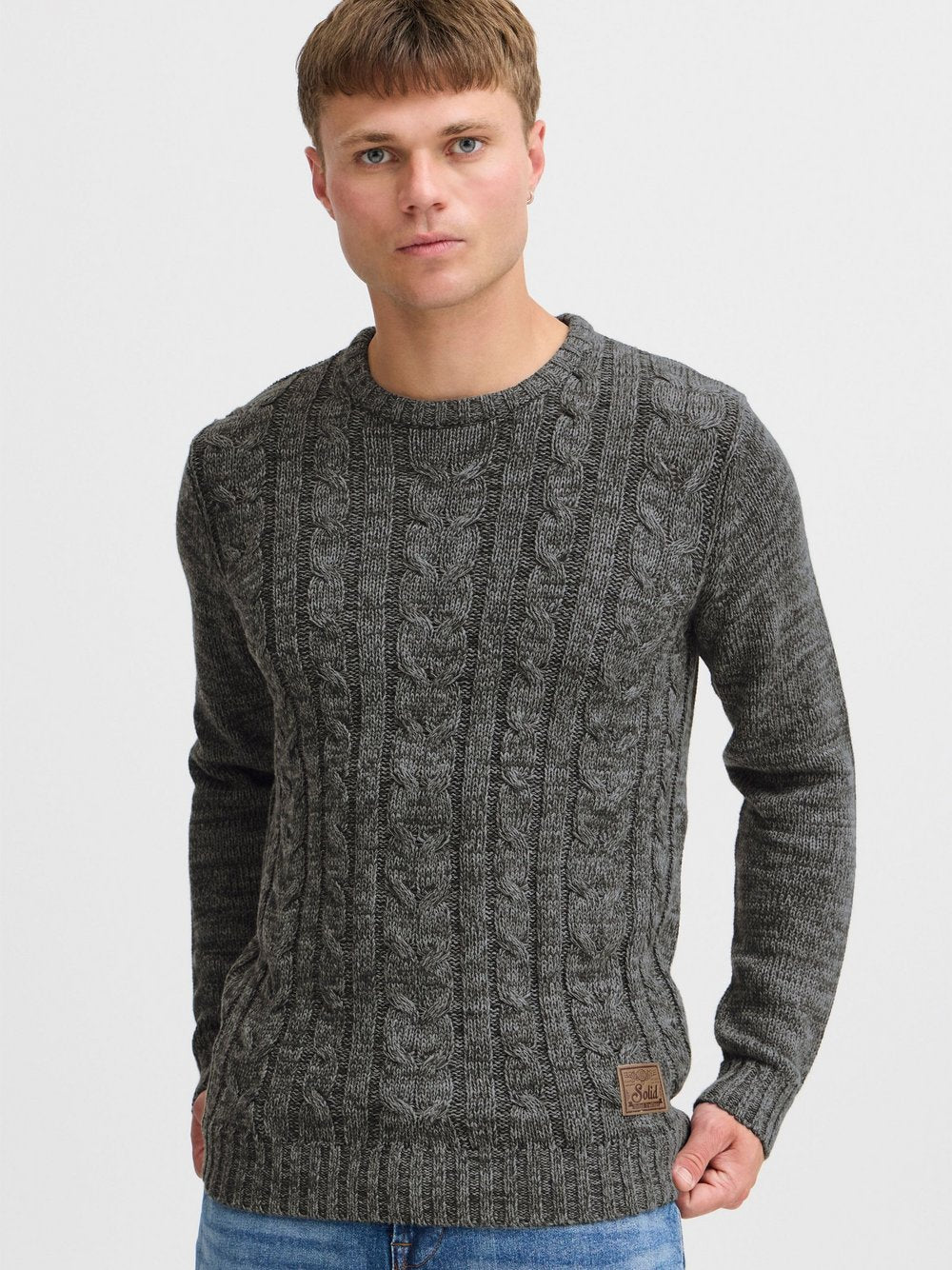 Solid Strickpullover Herren Baumwolle gemustert