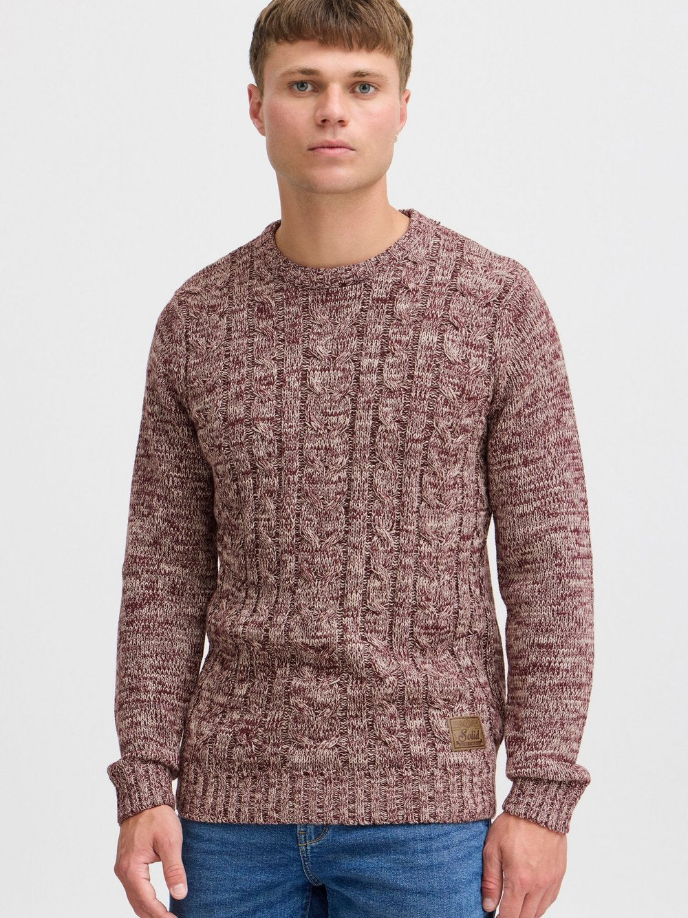 Solid Strickpullover Herren Baumwolle gemustert