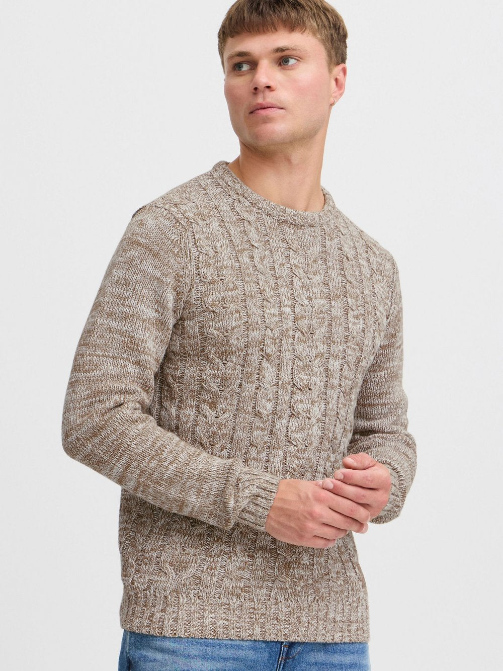 Solid Strickpullover Herren Baumwolle gemustert