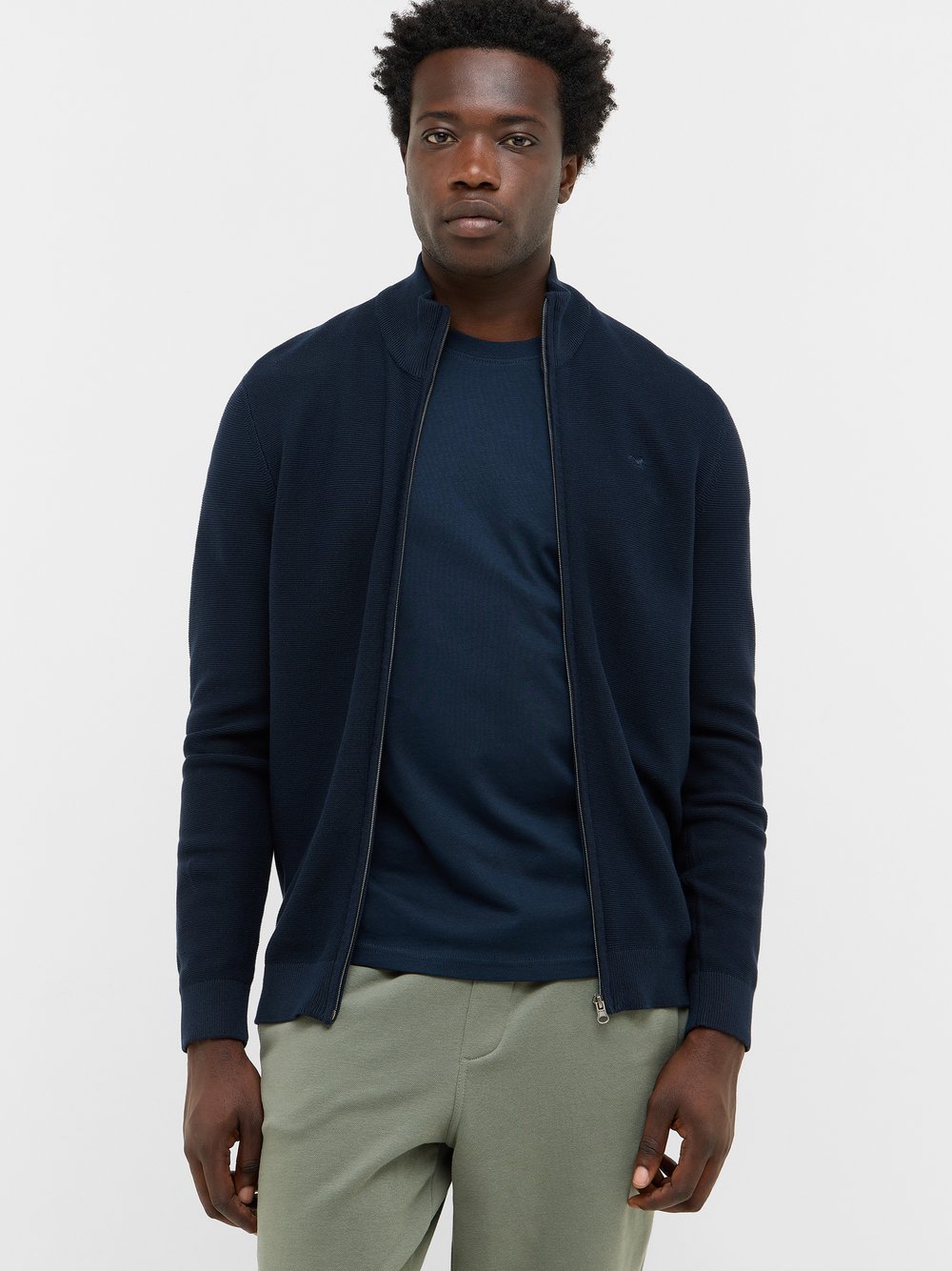 Mustang Cardigan Herren Baumwolle