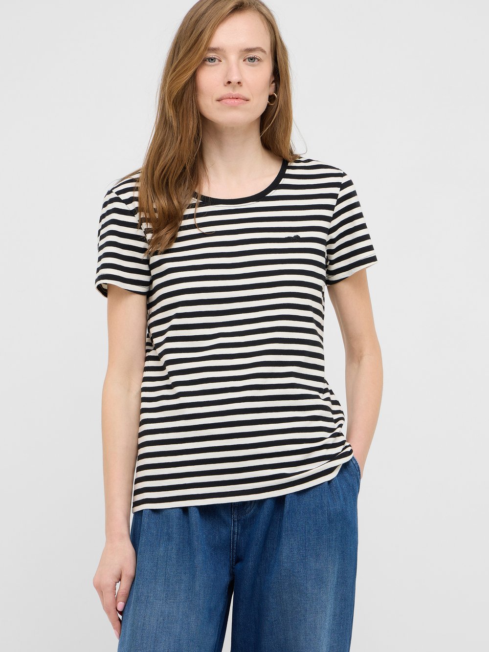 Mustang T-Shirt Damen Baumwolle gestreift