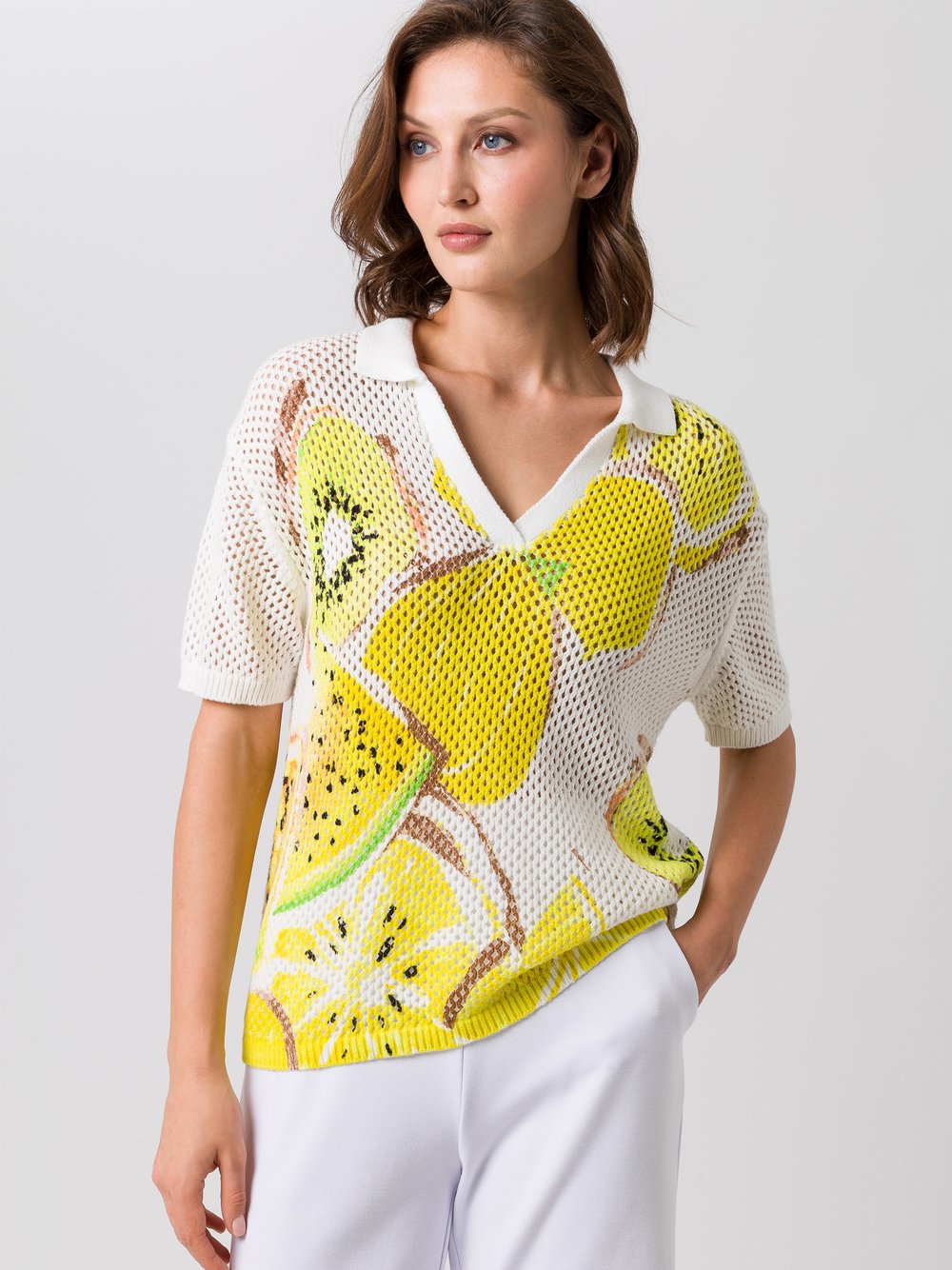 TUZZI Stricktop Damen Baumwolle bedruckt