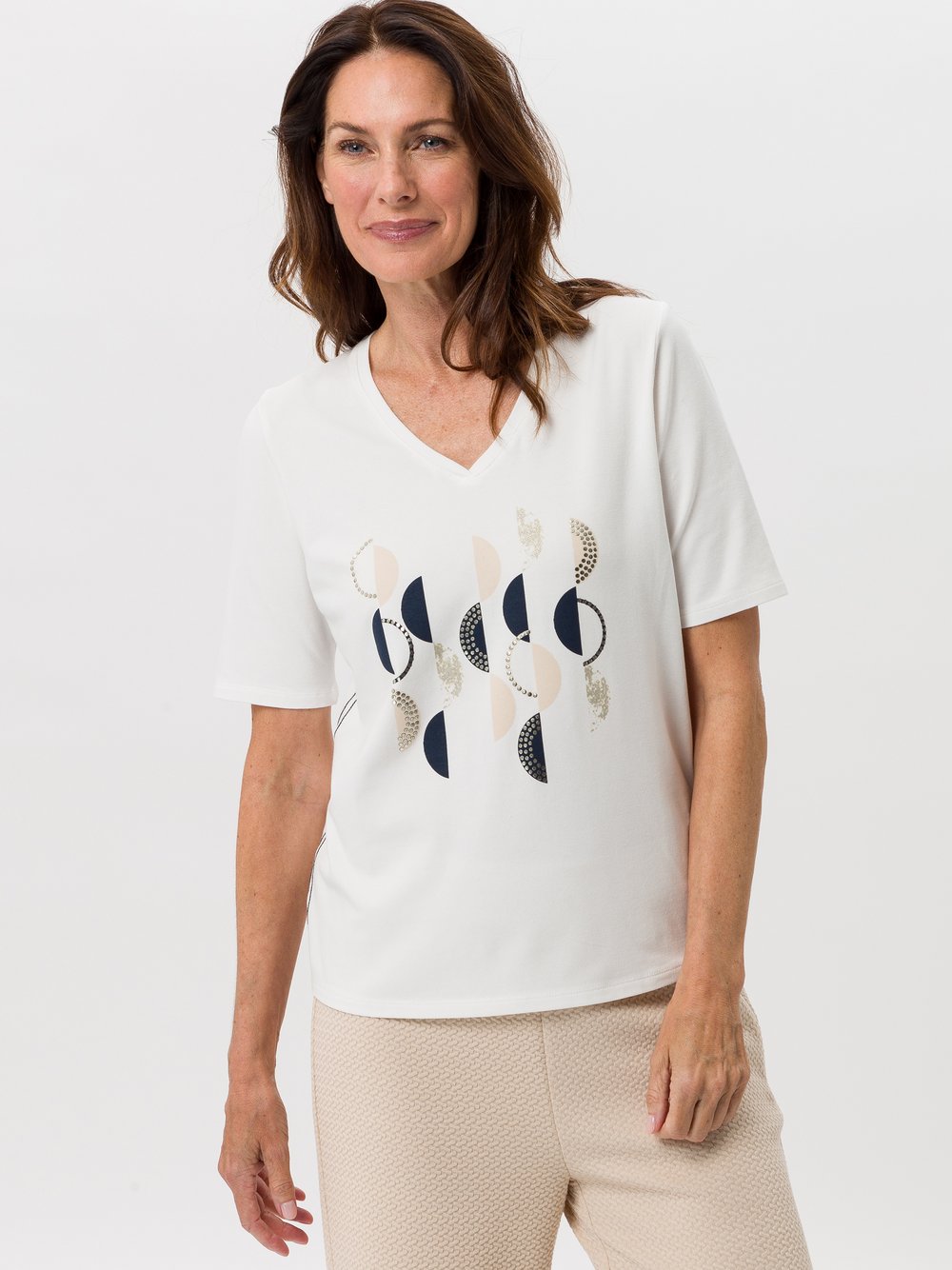 Frank Walder Shirt Damen Modal bedruckt