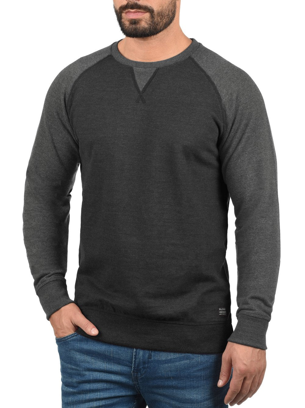 Solid Stehkragenpullover Herren Baumwolle