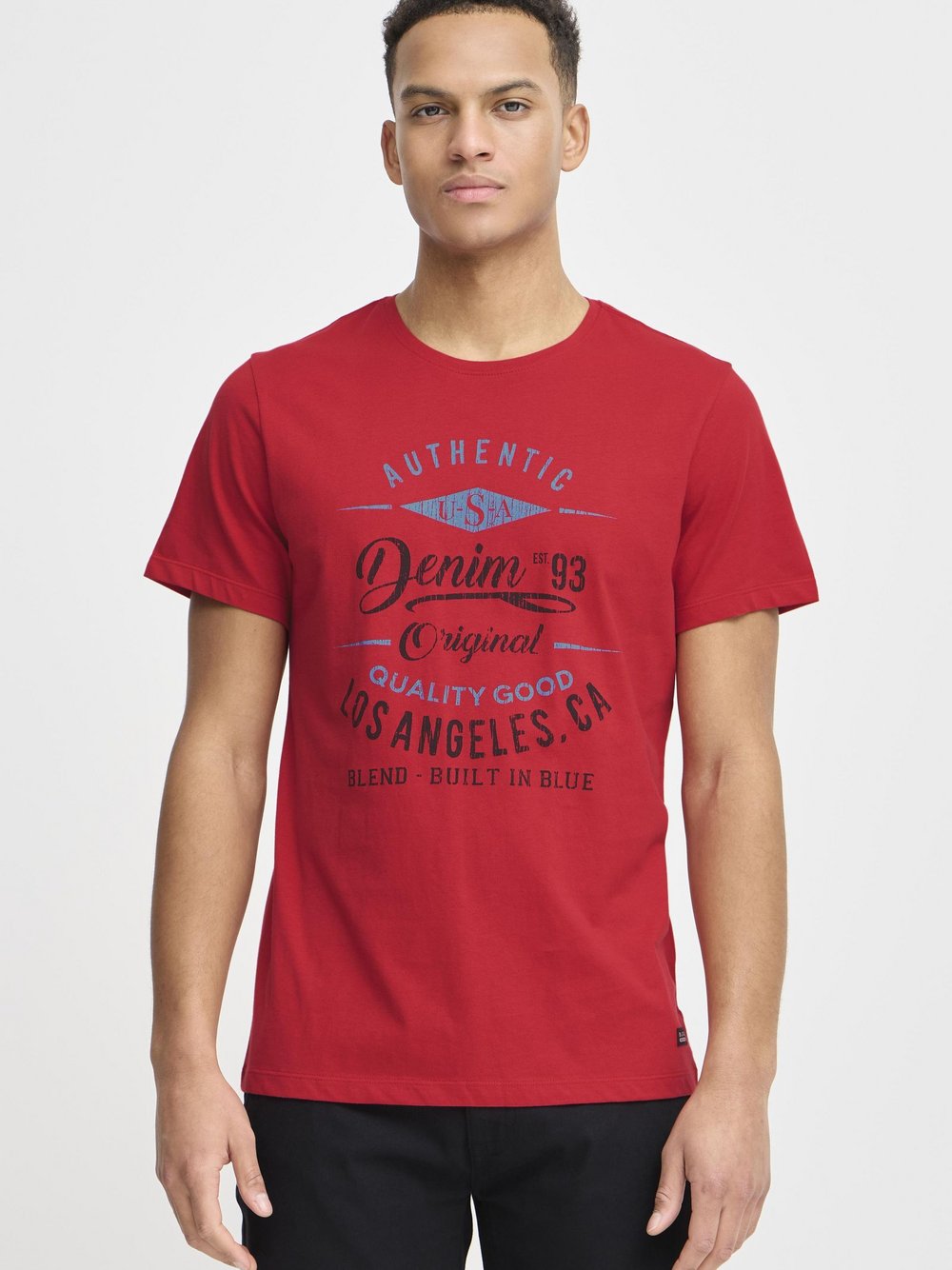 BLEND Rundhalsshirt Herren Baumwolle bedruckt