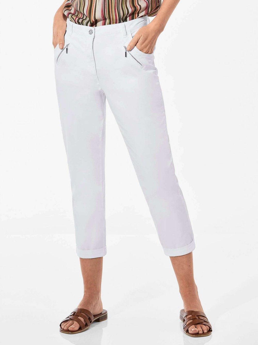 Goldner Chino-Hose Damen Baumwolle