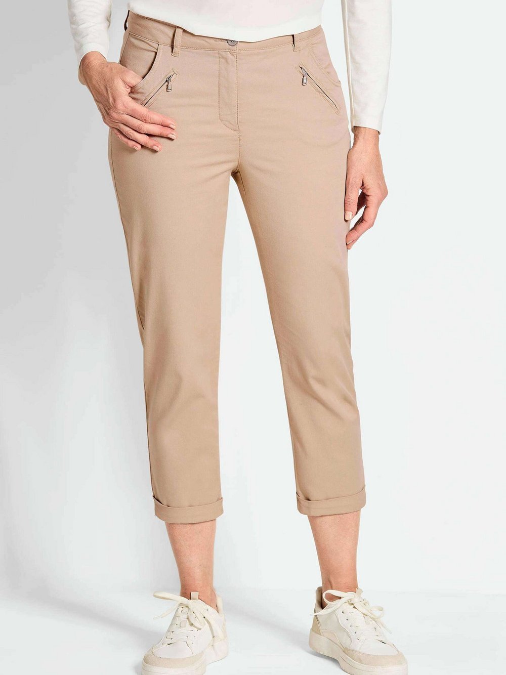 Goldner Chino-Hose Damen Baumwolle
