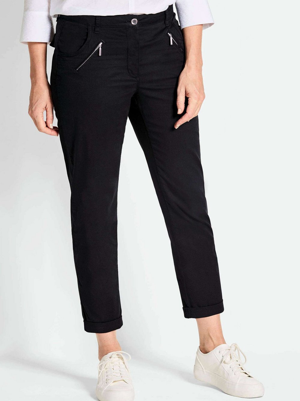 Goldner Chino-Hose Damen Baumwolle