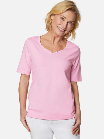 Goldner T-Shirt Damen Baumwolle