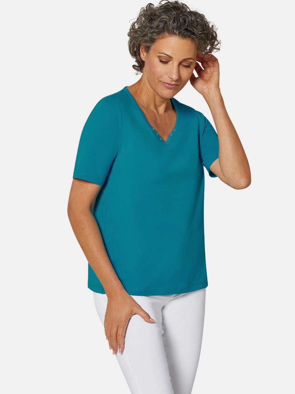 Goldner T-Shirt Damen Baumwolle