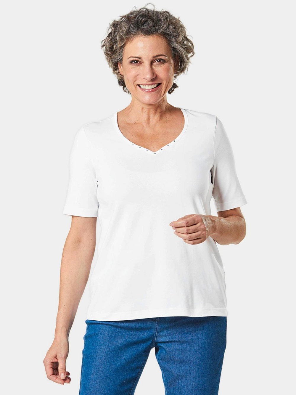 Goldner T-Shirt Damen Baumwolle