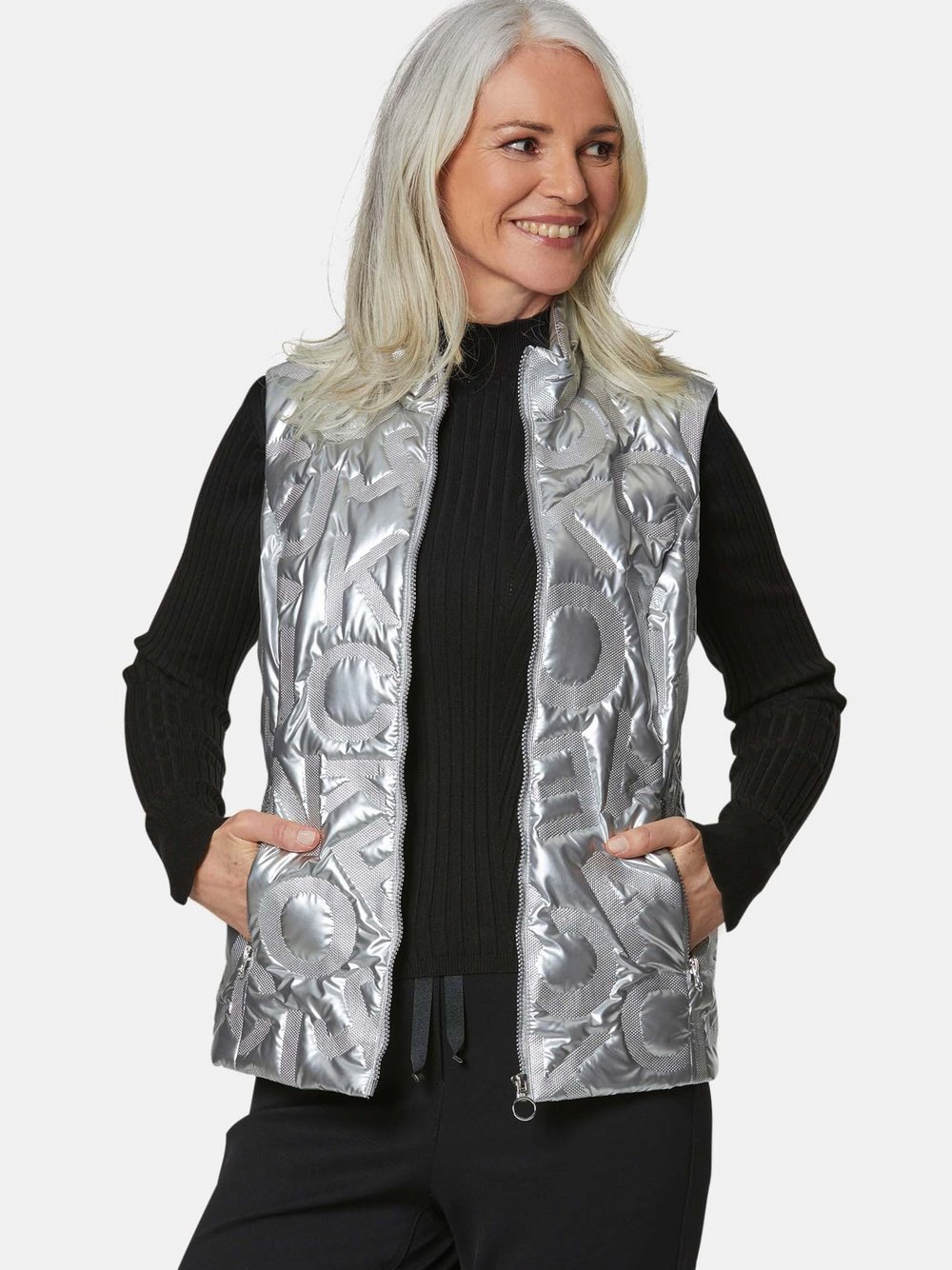 Goldner Steppweste Damen