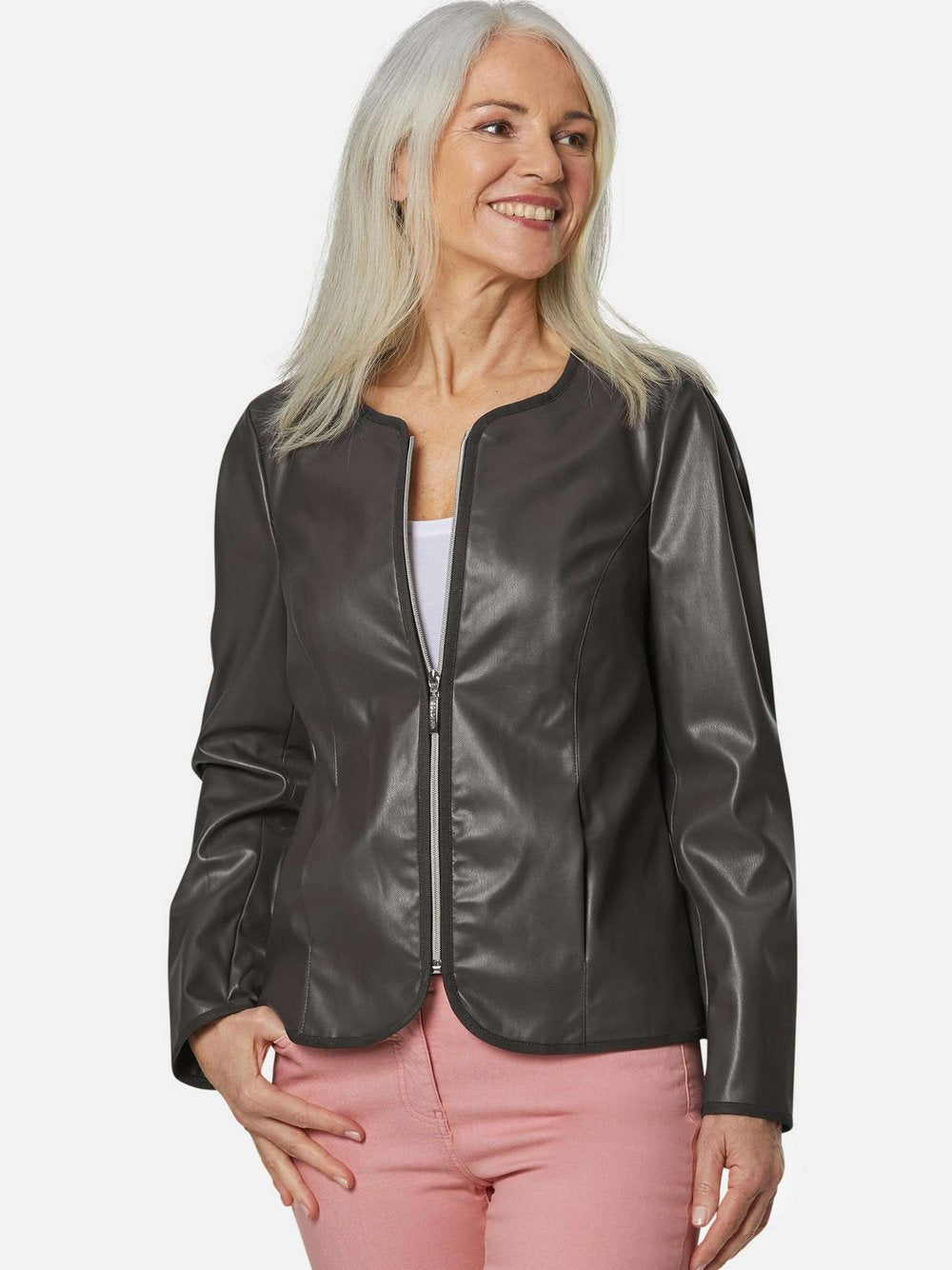 Goldner Lederimitatjacke Damen