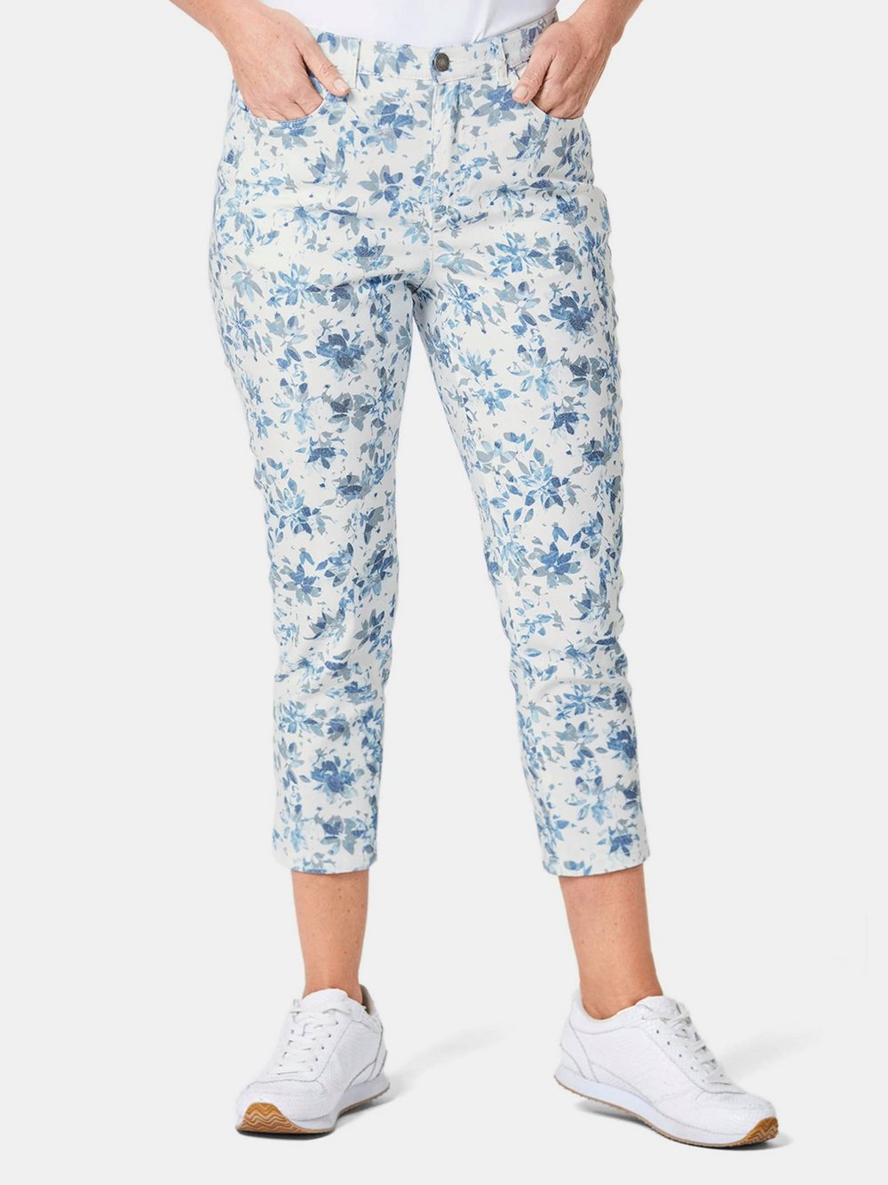Goldner Druckhose Damen Baumwolle gemustert