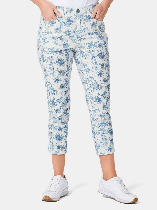 Goldner Druckhose Damen Baumwolle gemustert