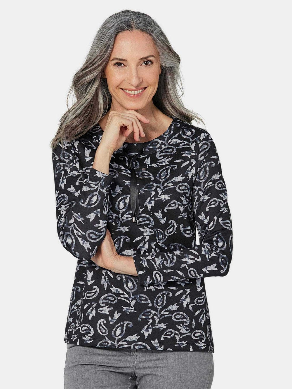 Goldner Langarmshirt Damen